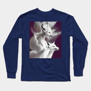 White Winter Foxes Long Sleeve T-Shirt